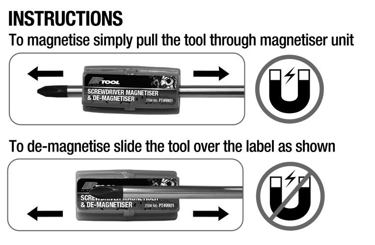 SCREWDRIVER MAGNETISER & DE-MAGNETISER